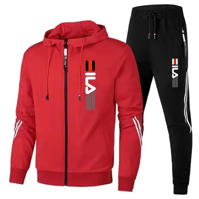 Sweat-shirts à fermeture éclair pour l'automne et l'hiver + Pantalons de sport, Ensembles de jogging