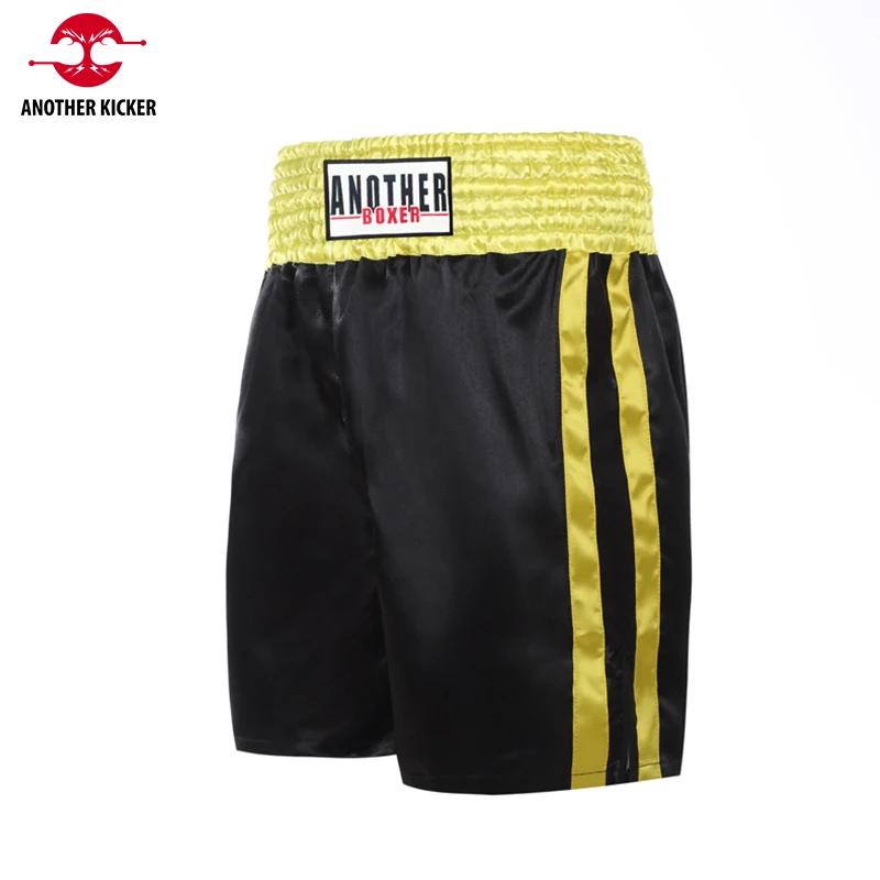 Short de boxe hommes femmes Junior Muay Thai Shorts Satin plaine court Kickboxing gymnase Arts marti