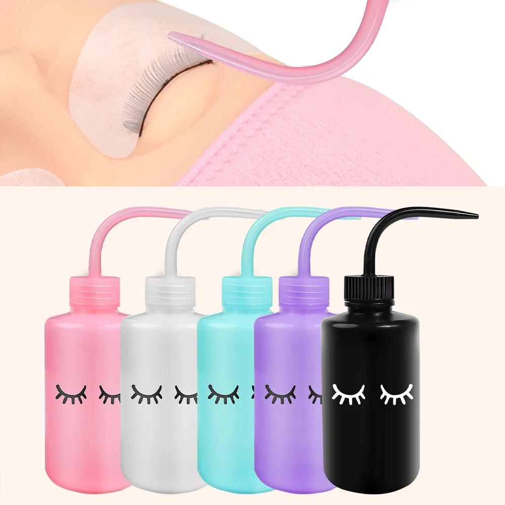 Bouteille de nettoyage de cils, bouteille de nettoyage du coude, compte-gouttes à pression d'eau, bo