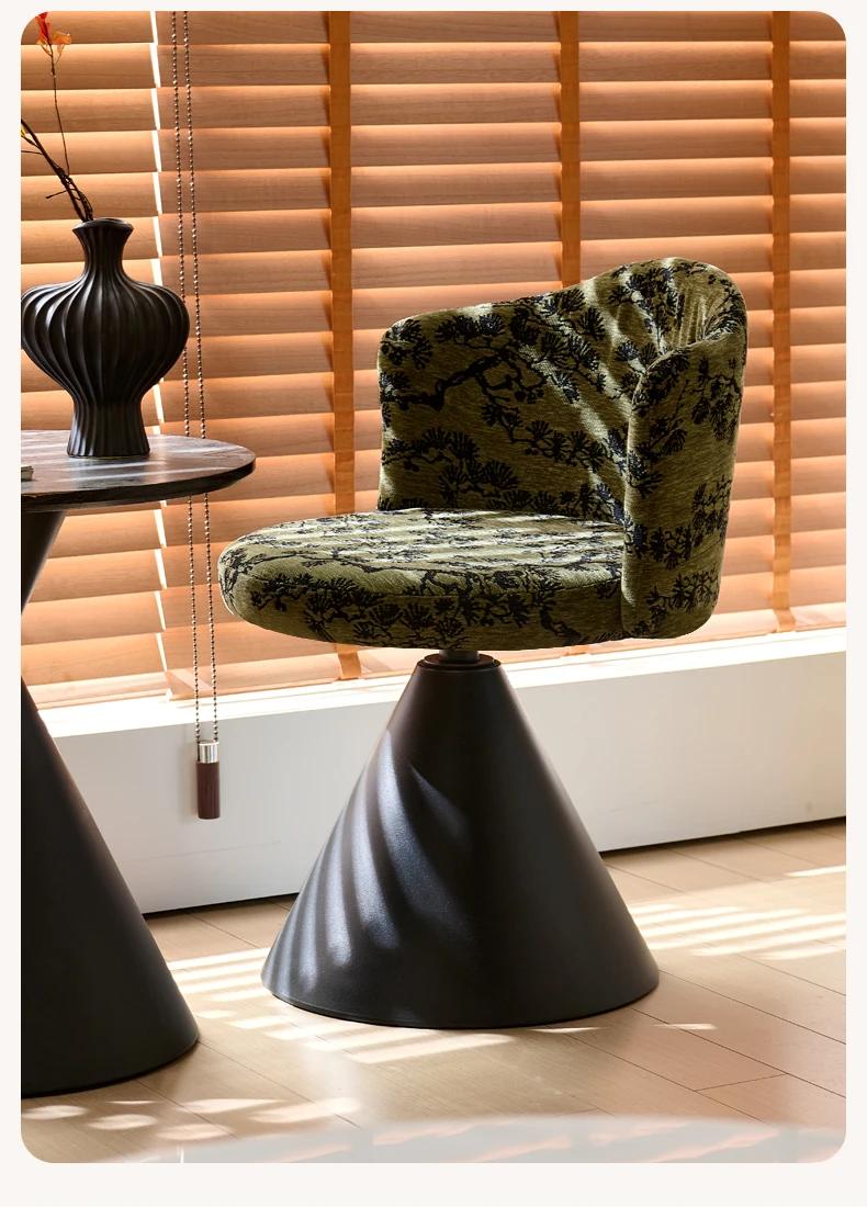 Chaise de maquillage de luxe légère pour chambre à coucher, style nordique, dossier rotatif, coiffeu