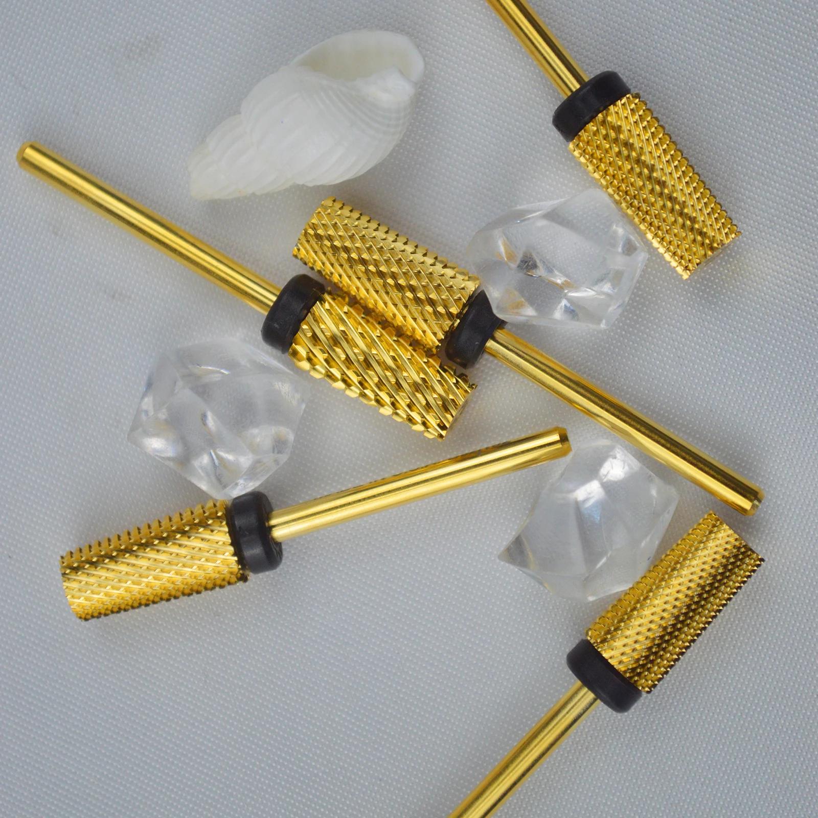 RolinStar 6.6 grand trapèze cônico baril or argent acier carbure fraise à ongles foret manucure pédi