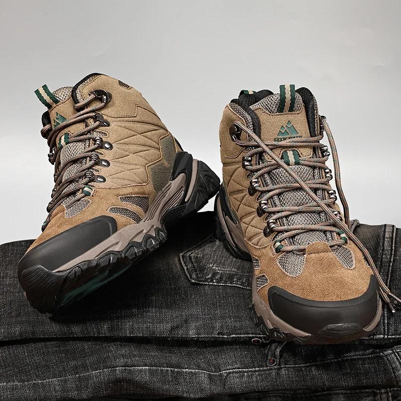 Bottes de randonnée homme HIKEUP imperméables : chaussures tactiques militaires pour trekking et combat