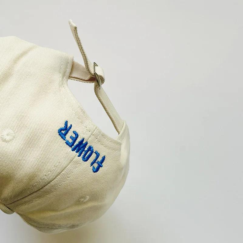 Casquette de Baseball pour enfants, jolie fleur, couleur unie, chapeau en langue de canard pour enfa