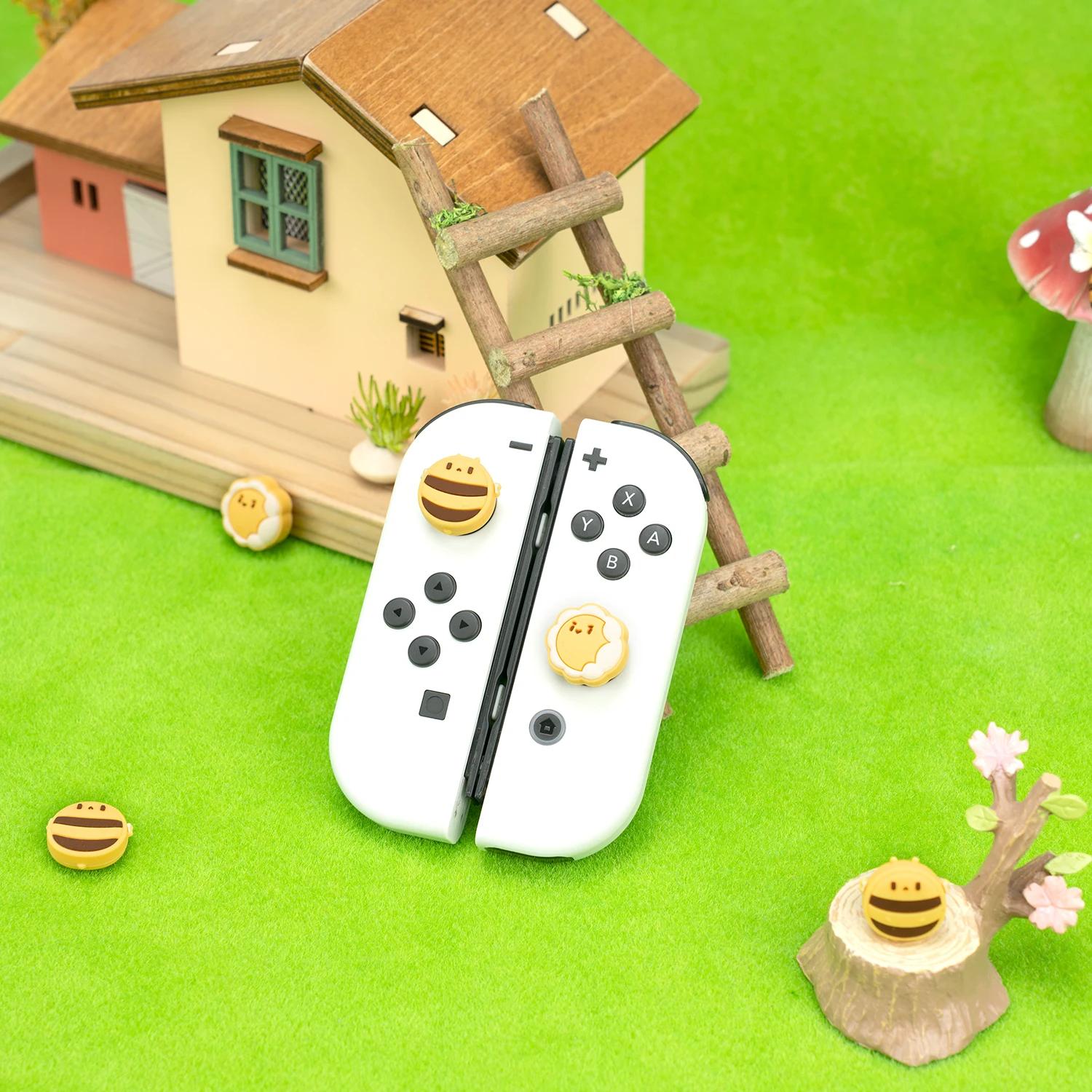 Super mignon Silicone souple Joycon pouce bâton poignée capuchon Joystick couverture pour interrupte