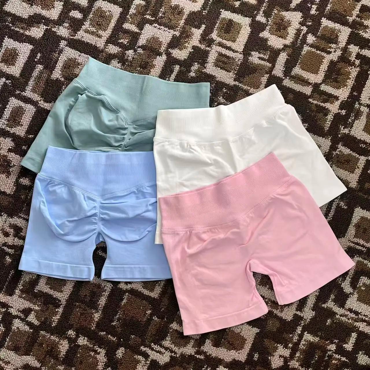 Shorts de sport pour femmes, shorts de cyclisme, shorts de yoga, leggings sans couture, taille haute