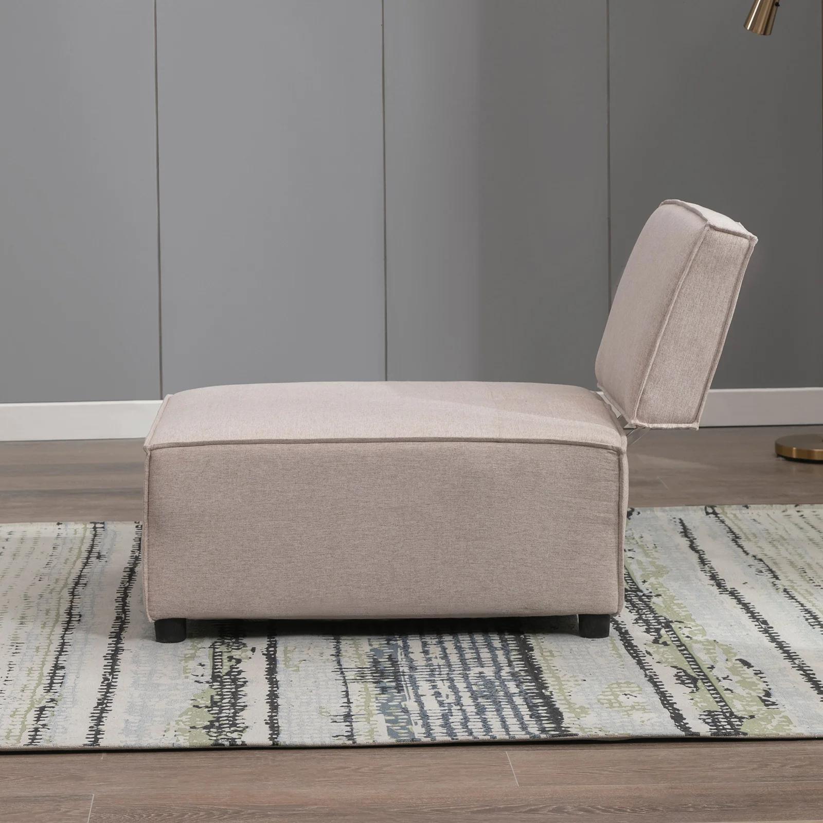 HORGgland-Canapé modulaire convertible carré O, canapé d'angle moderne, chaise sans bras simple au s