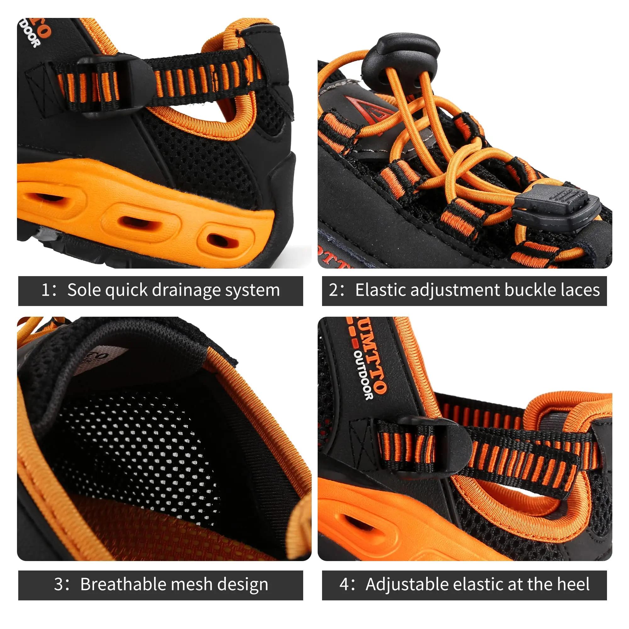 HUMTTO-Chaussures de Randonnée et Pataugeoire pour Homme, Baskets d'Extérieur Respirantes à vaccage