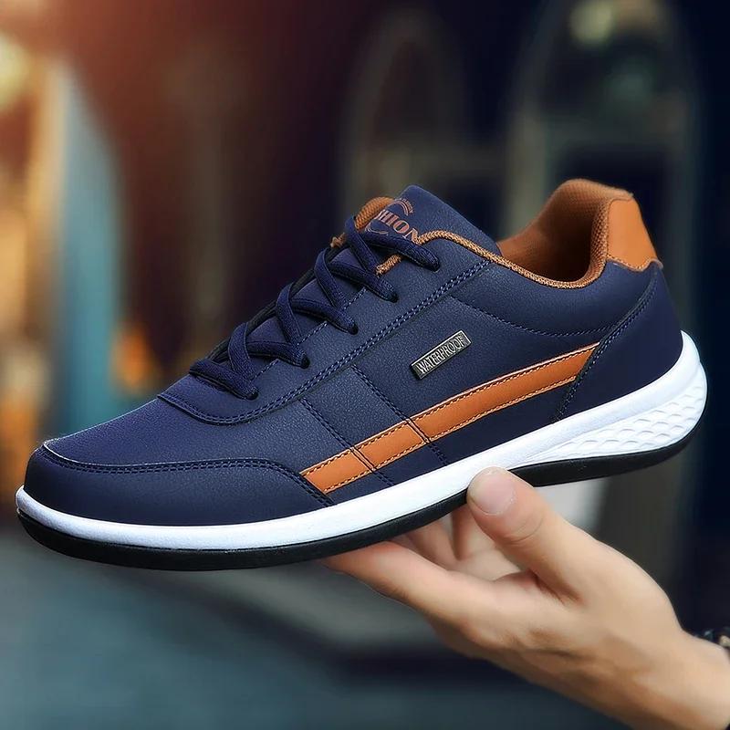 Cuir hommes chaussures baskets tendance chaussures décontractées italien respirant loisirs hommes ba