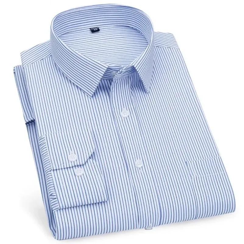 Chemises décontractées pour hommes, violet bleu, coton, coupe classique, manches longues, à carreaux