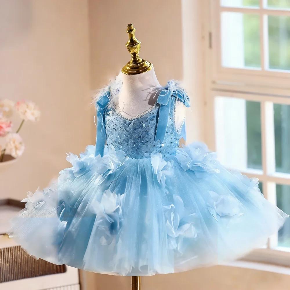 Robe de Soirée 2026 Nouvelle Collection Rose pour Filles, Costume de Princesse, Robe de Demoiselle d