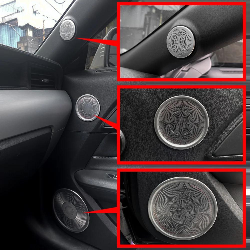 Pour Ford MUSTANG 2015-2020 6 pièces en acier inoxydable noir titane couleur voiture intérieur Surro
