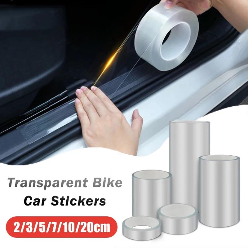 Autocollants de protection de porte de voiture, autocollants transparents de vélo, bande de protecti