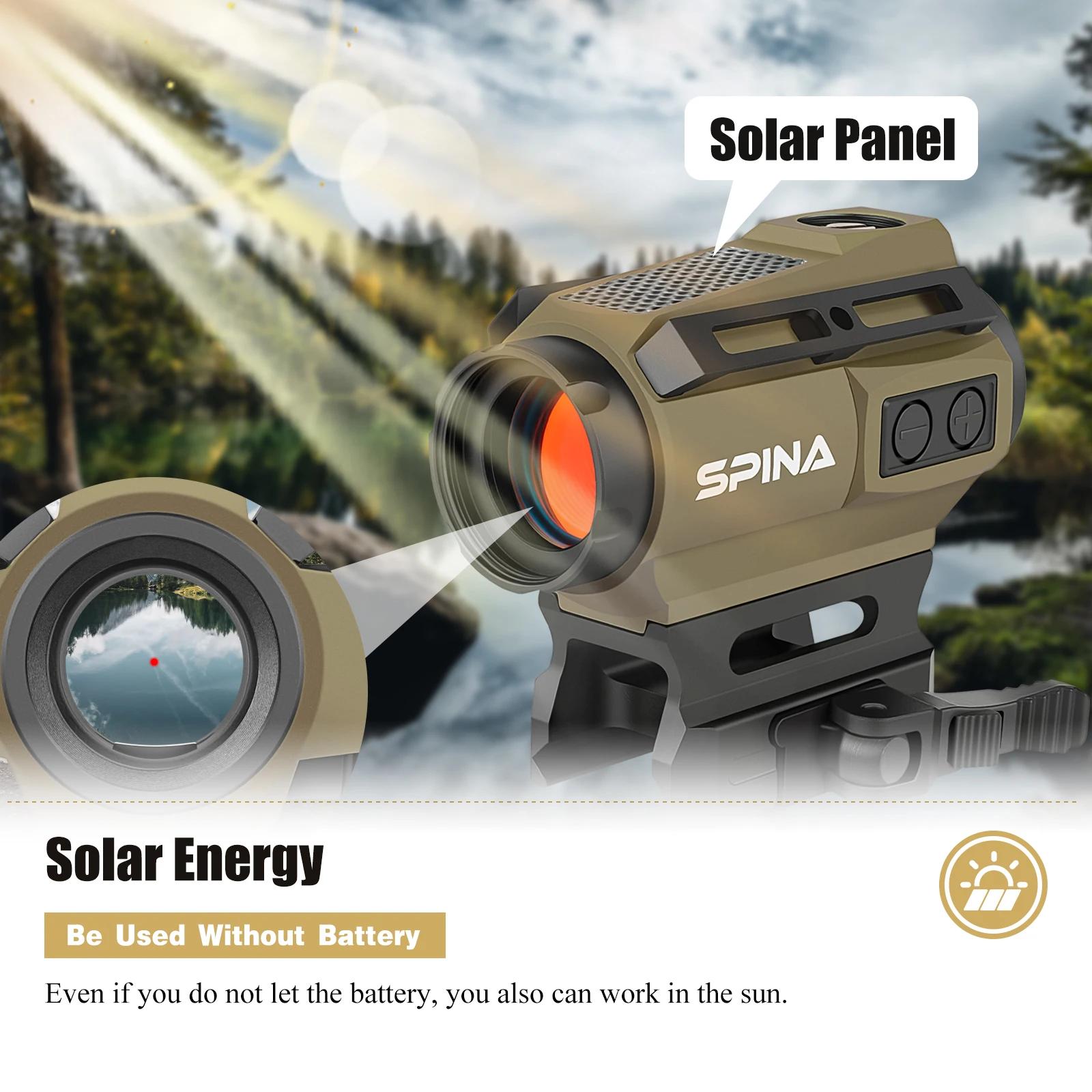 SPHR OPTICS-Lunette de visée à deux points de transformation pour la chasse, énergie solaire, HD 1x2