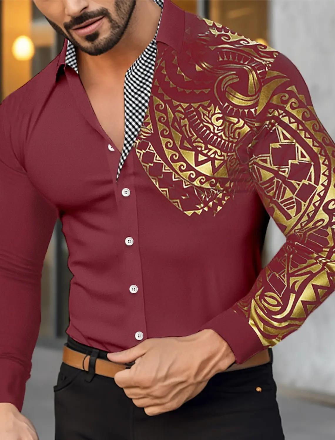 Chemise homme chemise boutonnée chemise décontractée à manches longues revers bronzant printemps et