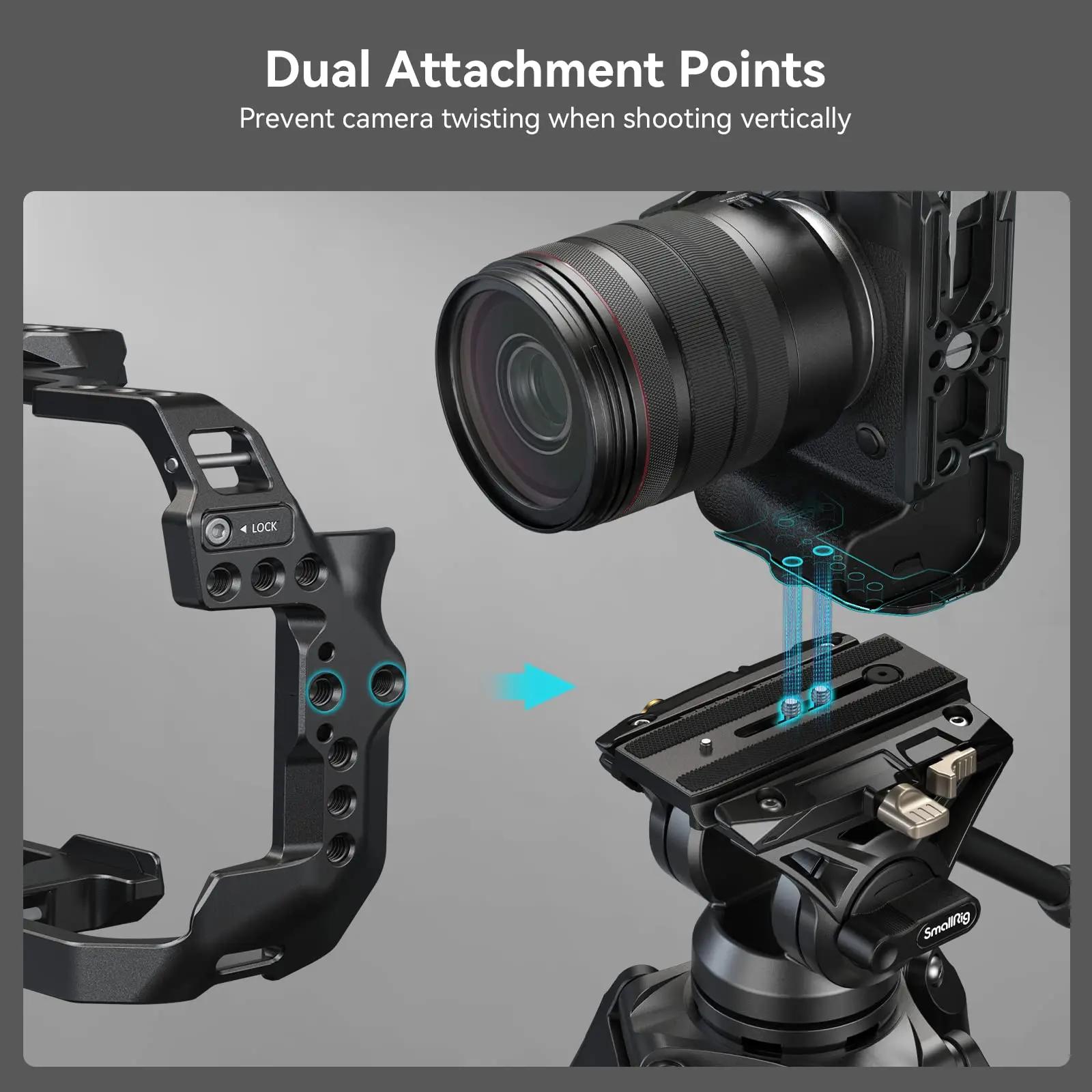 SmallRig – Cage de caméra R6 Mark II, pour Canon EOS R6 Mark II, avec doubles Rails NATO, plaque à d