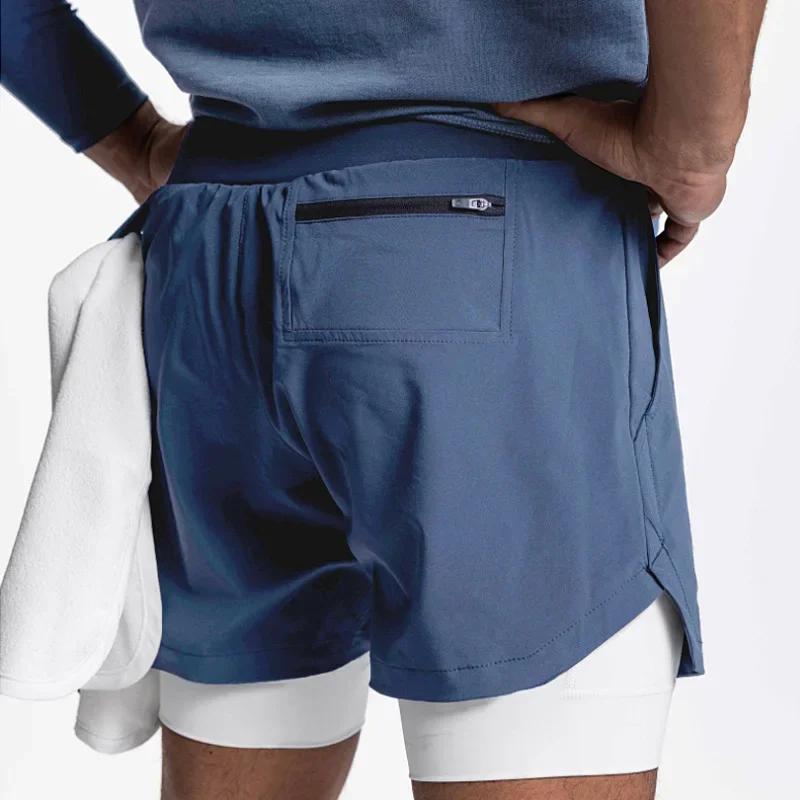Short fitness 2 en 1 homme séchage rapide - Bas basket course musculation jogging été décontracté
