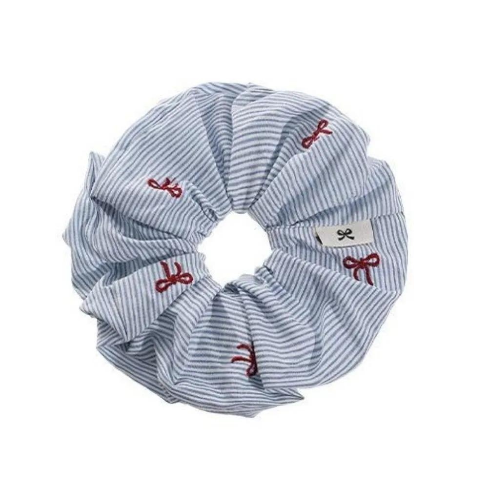 2 pièces de bandeau serré cerise à nœud rayé bleu de style coréen exquis, nouveau accessoire de chev