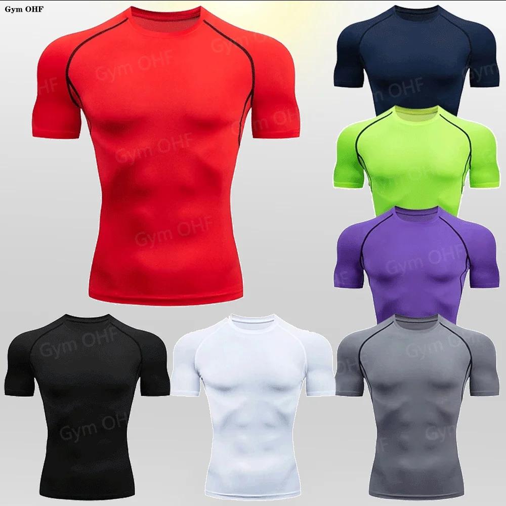T-shirt rashguard compression homme - Haut sportif séchage rapide pour musculation et boxe