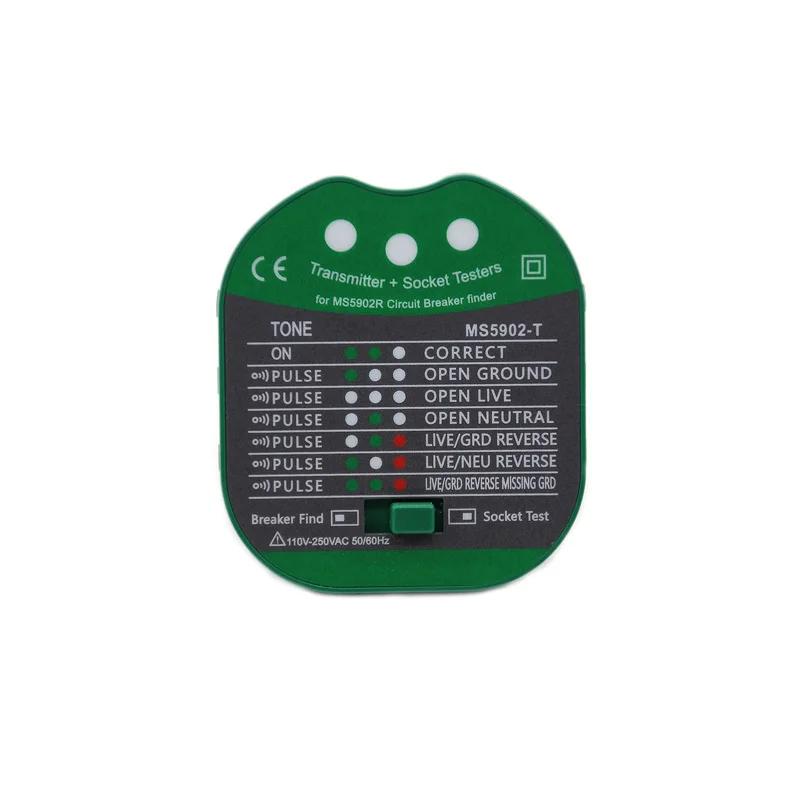 Détecteur de disjoncteur multifonctionnel automatique MS5902, testeur de prise de fusible avec récep