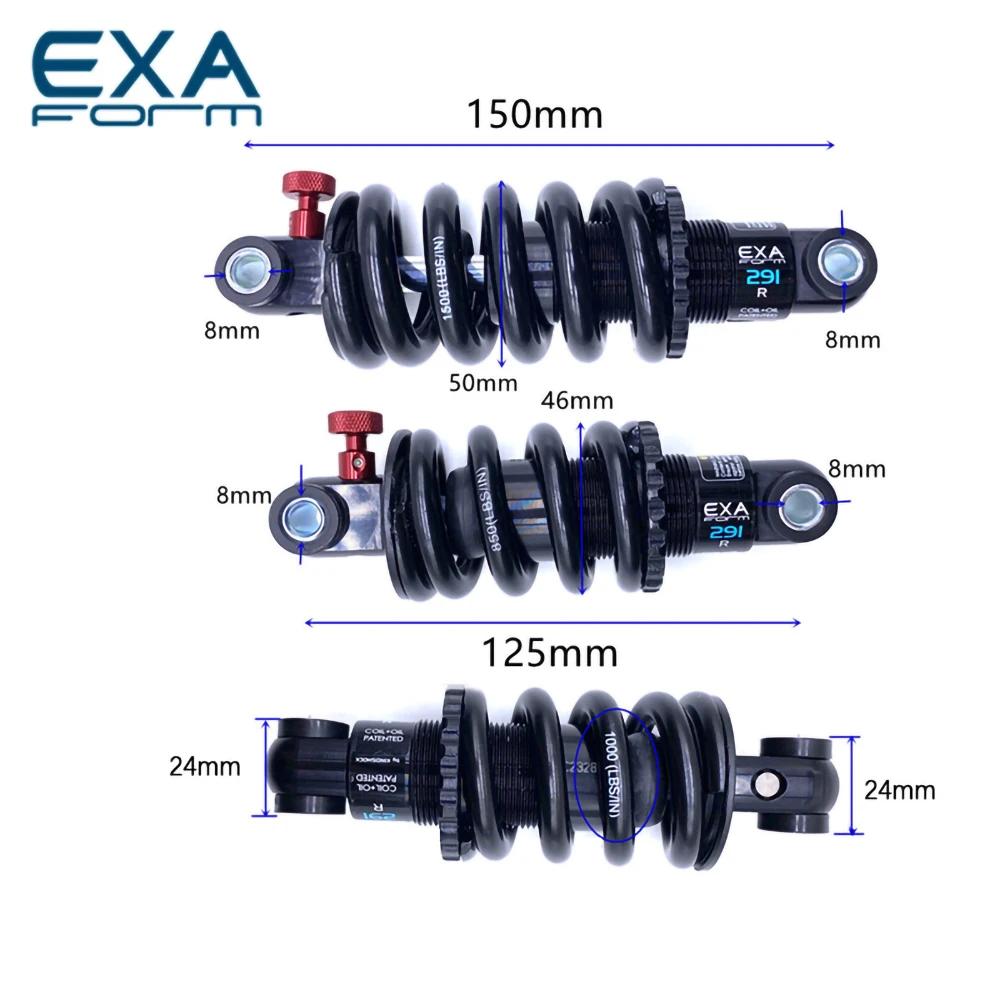 EXA Form-Amortisseur Arrière 291R, Suspension Réglable, Ressort, Kindshock, Descente, VTT, Vélo, Sco