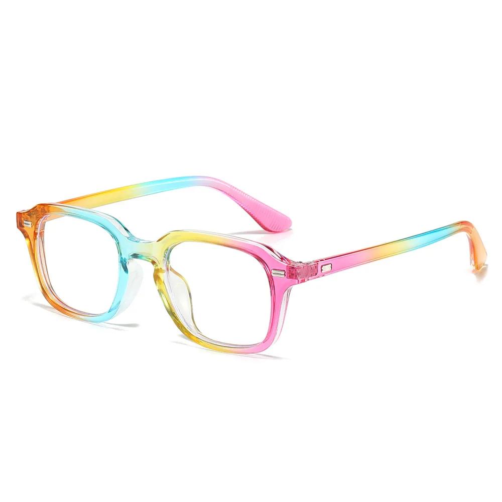 Lunettes carrées bloquant la lumière bleue pour hommes et femmes, unisexe, Rivets transparents, Anti