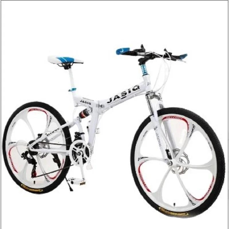 YLOVE-Vélo de Montagne Pliable à Double Frein à Disque pour Adulte et Étudiant, Chaîne de 24/26 Pouc