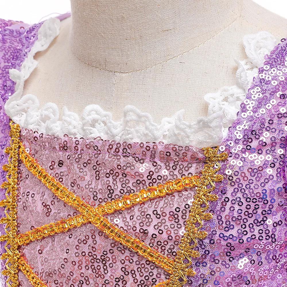 Robe de princesse Rapunzel lumineuse 2026 pour fille, robe de bal LED, robe de Noël lumineuse, robe