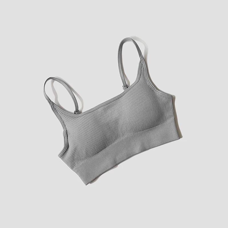 Soutien-gorge dos nu Sexy sans couture pour femmes, sous-vêtement, débardeur court, Yoga, Gym, Fitne