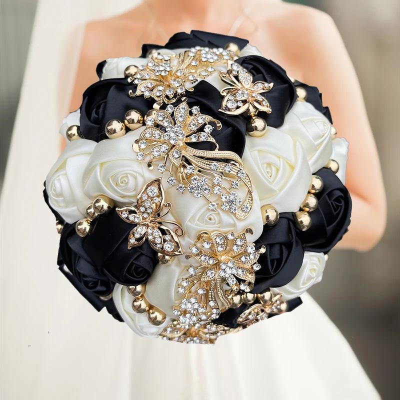 Offre spéciale rouge luxe magnifique mariage Bouquet de mariée élégant perle mariée demoiselle d'hon