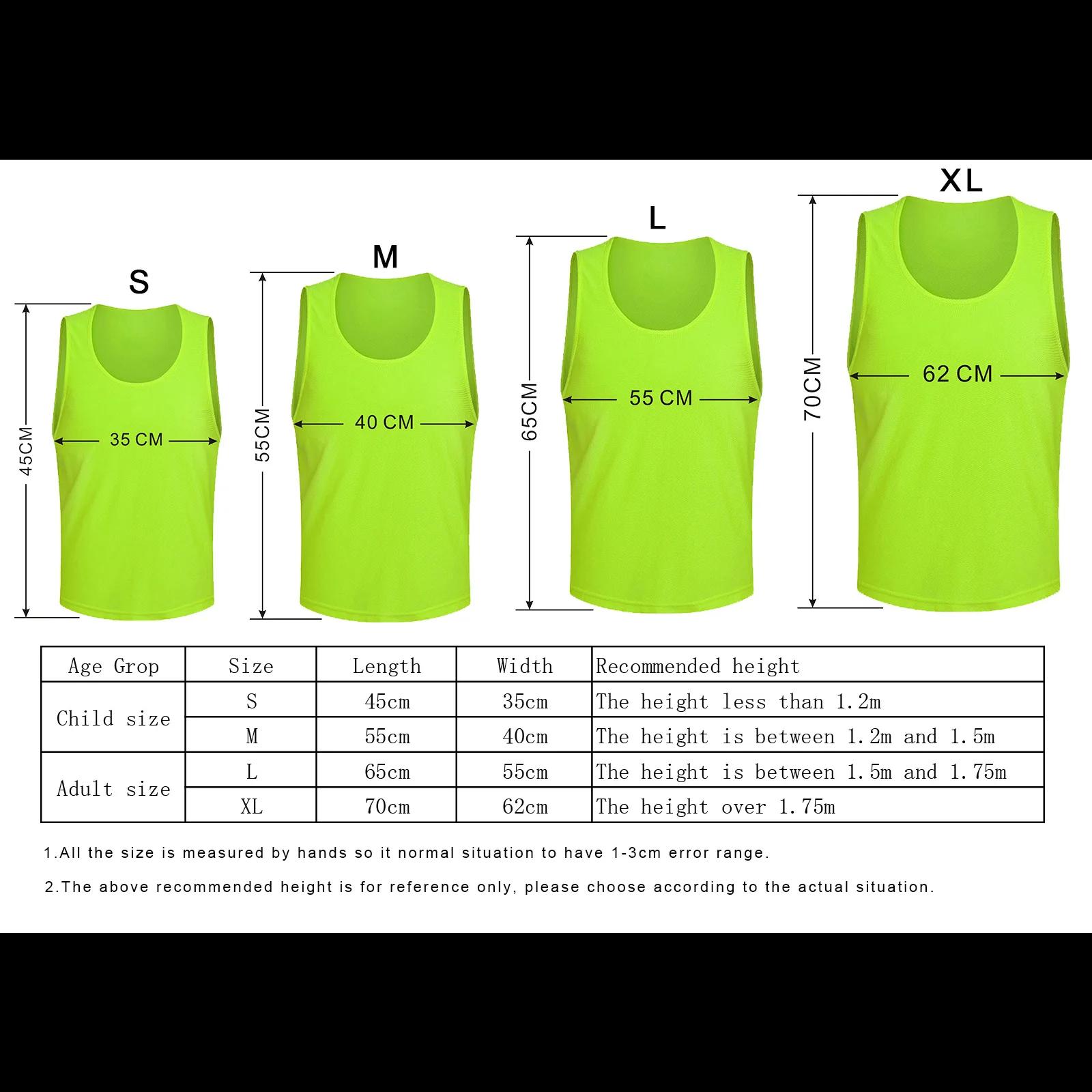 12 pièces enfants adultes Football Pinnies séchage rapide maillots de Football gilet Scrimmage prati