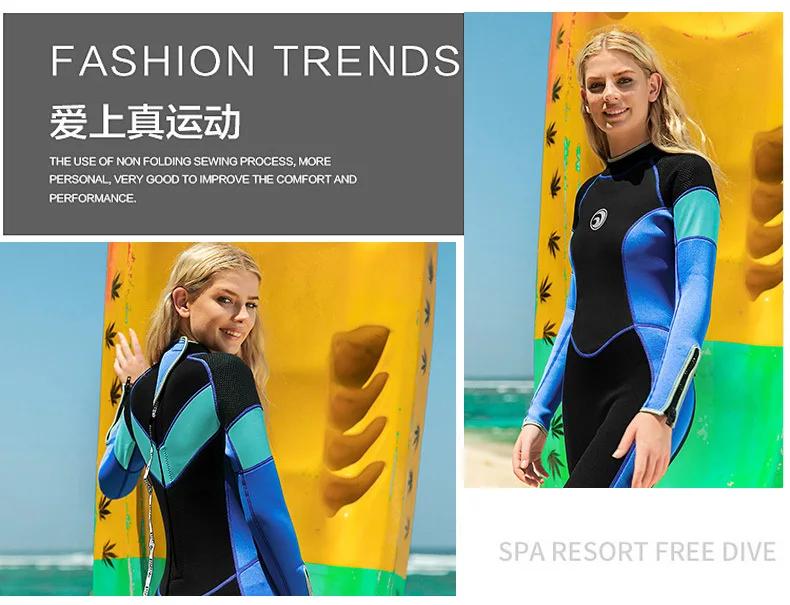 Combinaison en néoprène pour hommes et femmes, combinaison une pièce, sports nautiques, plongée sous