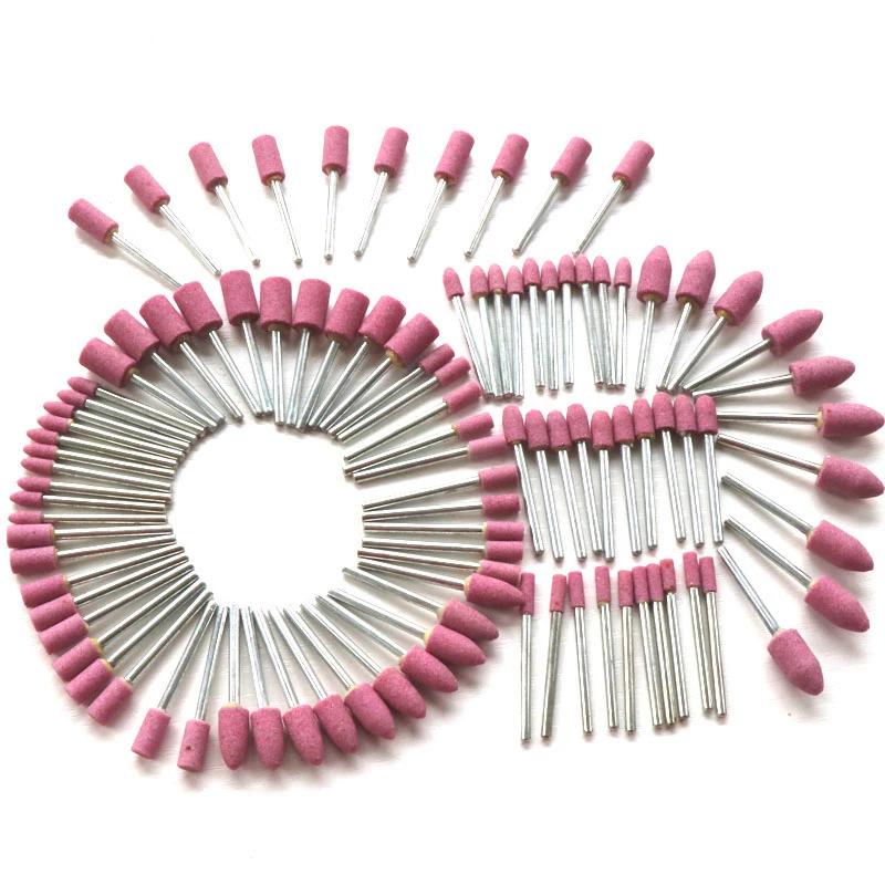 Assortiment de meule à pointe montée en céramique, roue à tête de 4 à 10mm pour perceuse Dremel, out