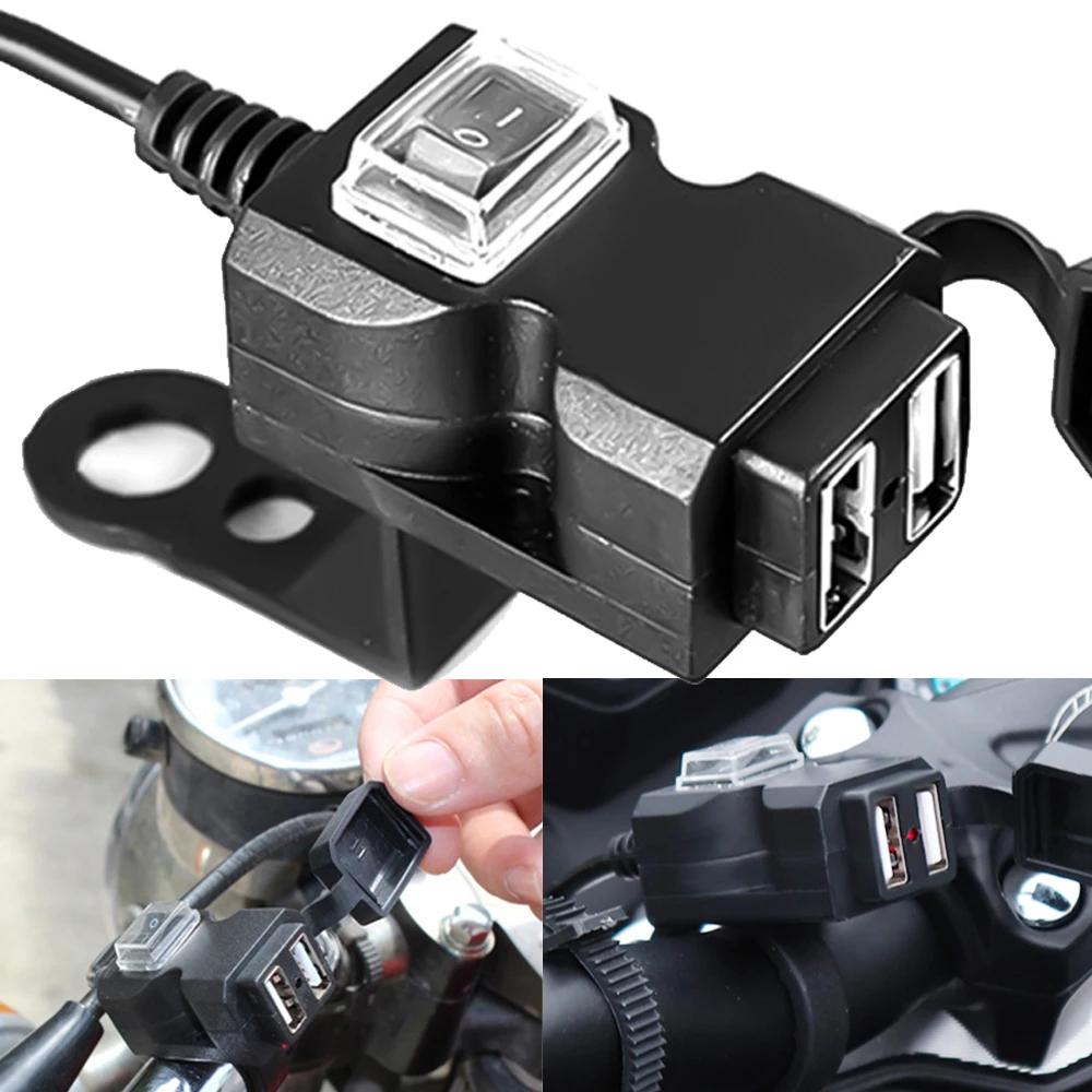 Adaptateur de chargeur de guidon de moto double USB 12V-24V, prise d'alimentation étanche pour iphon