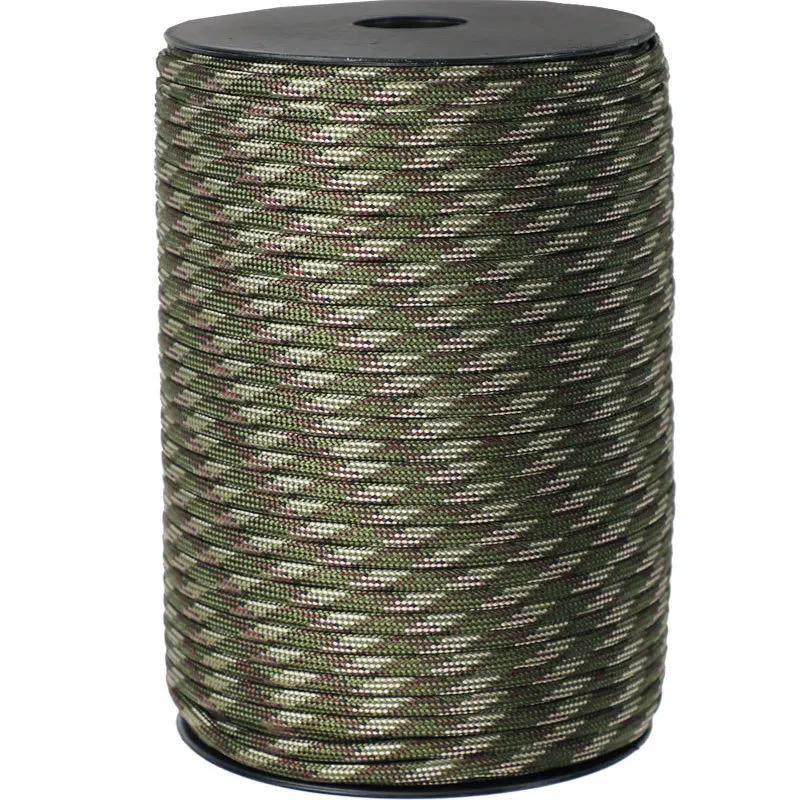 Corde paracorde à 9 cœurs, Standard militaire 100/50M 550, 4mm, cordon de Parachute extérieur, parap