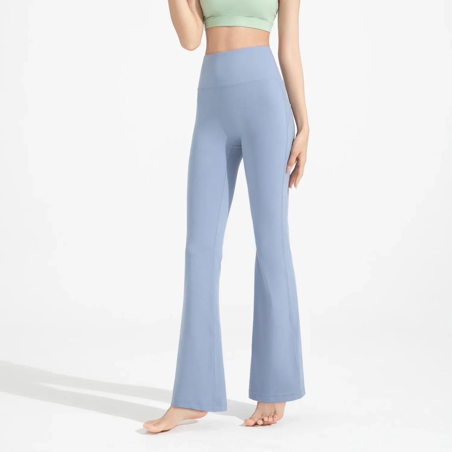 Leggings de yoga et de Pilates pour femme, taille haute, évasés, sans couture, effet push-up, couleu