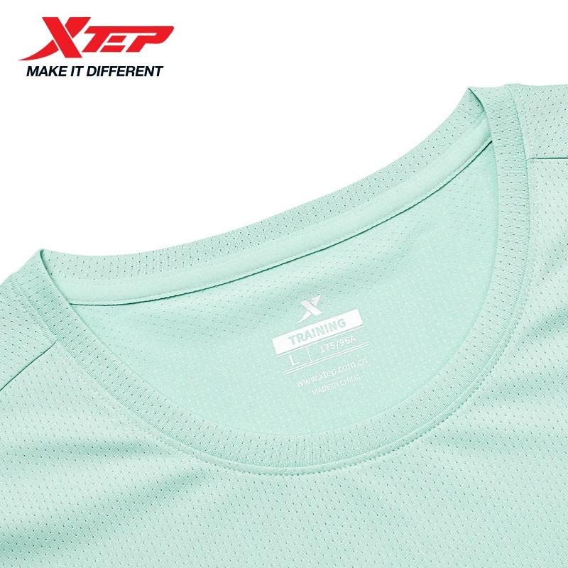 XTEP hommes t-shirt Shorts 2025 printemps été Absorption des chocs coussin hauts bas escalade en ple
