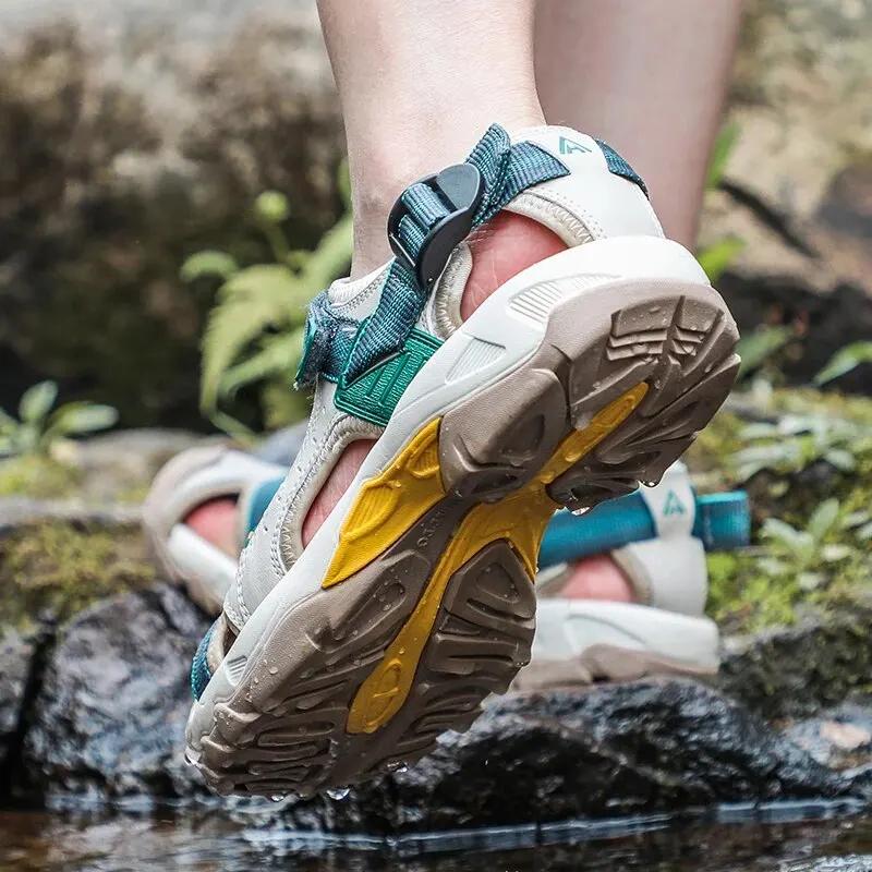 HUMTTO Été Randonnée Chaussures Sandales D'extérieur pour Femmes Respirant Eau Plage Femmes Sandales