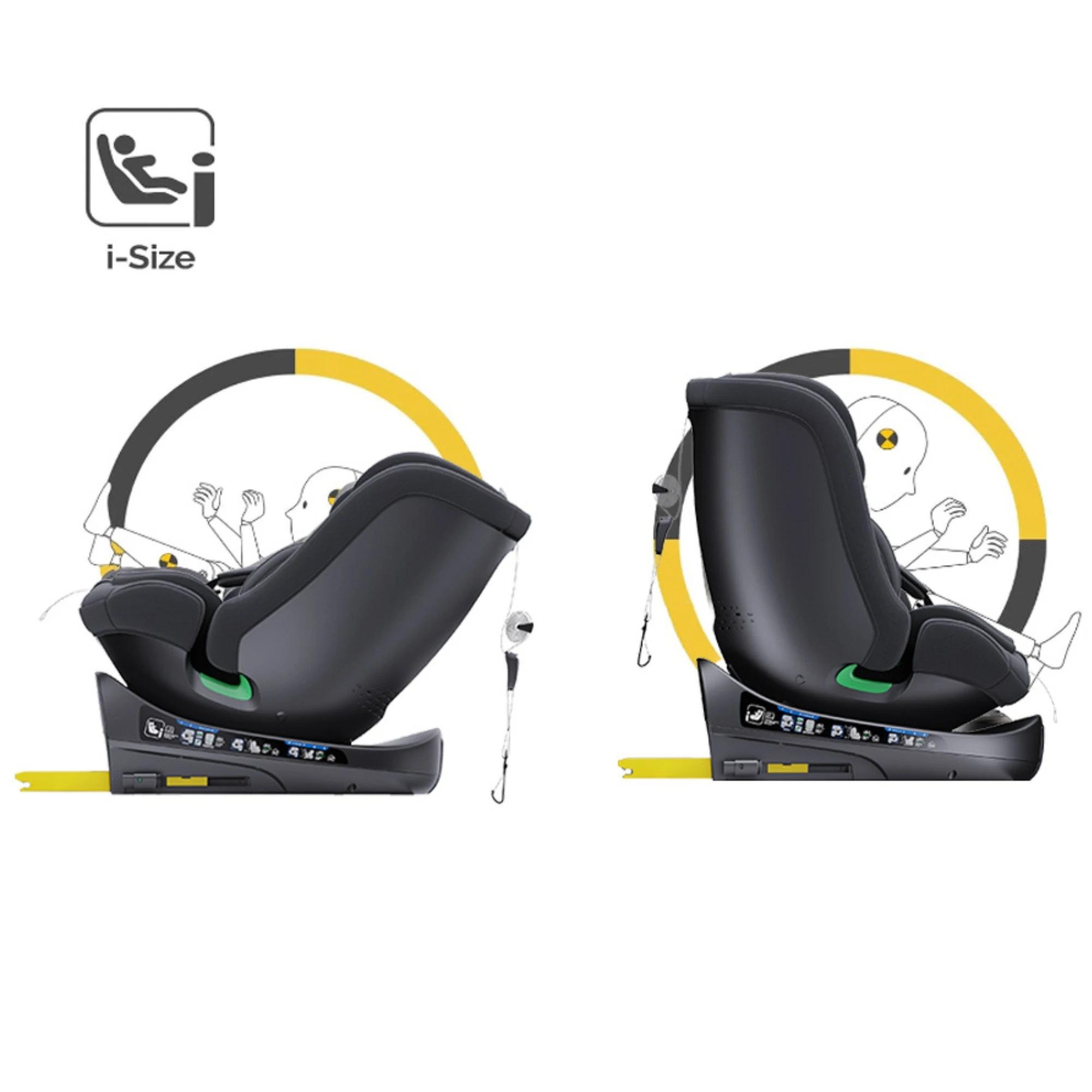 Sièges auto pour enfants avec ISOFIX pour bébé, réglables, rotation à 360°, angle réglable, 0-12 ans