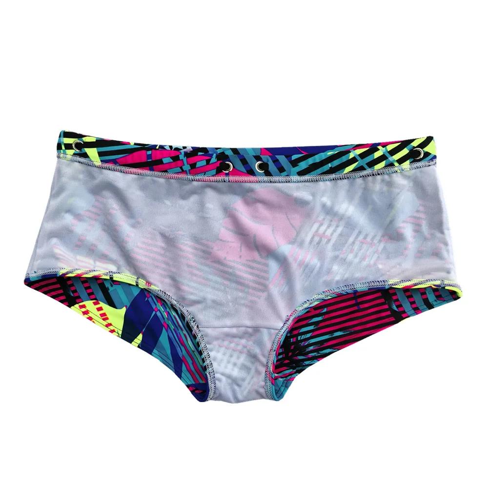 Maillot de bain Sexy pour hommes, imprimé feuilles, Boxer, slip, Bikini, coupe brésilienne, maillot