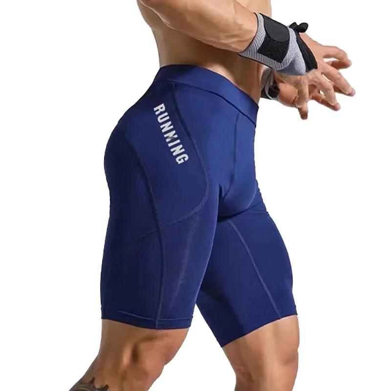 Short de musculation pour hommes, Leggings de course, de gymnastique, de jogging, à Compression élas