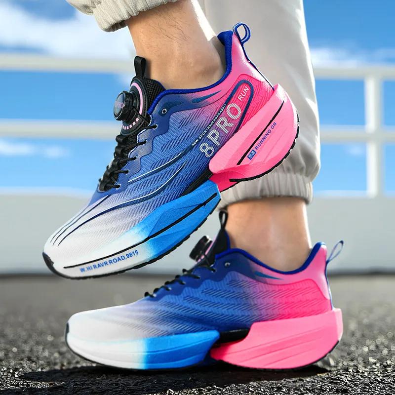 Chaussures de course pour hommes, nouvelles chaussures de sport respirantes avec plaque en carbone p