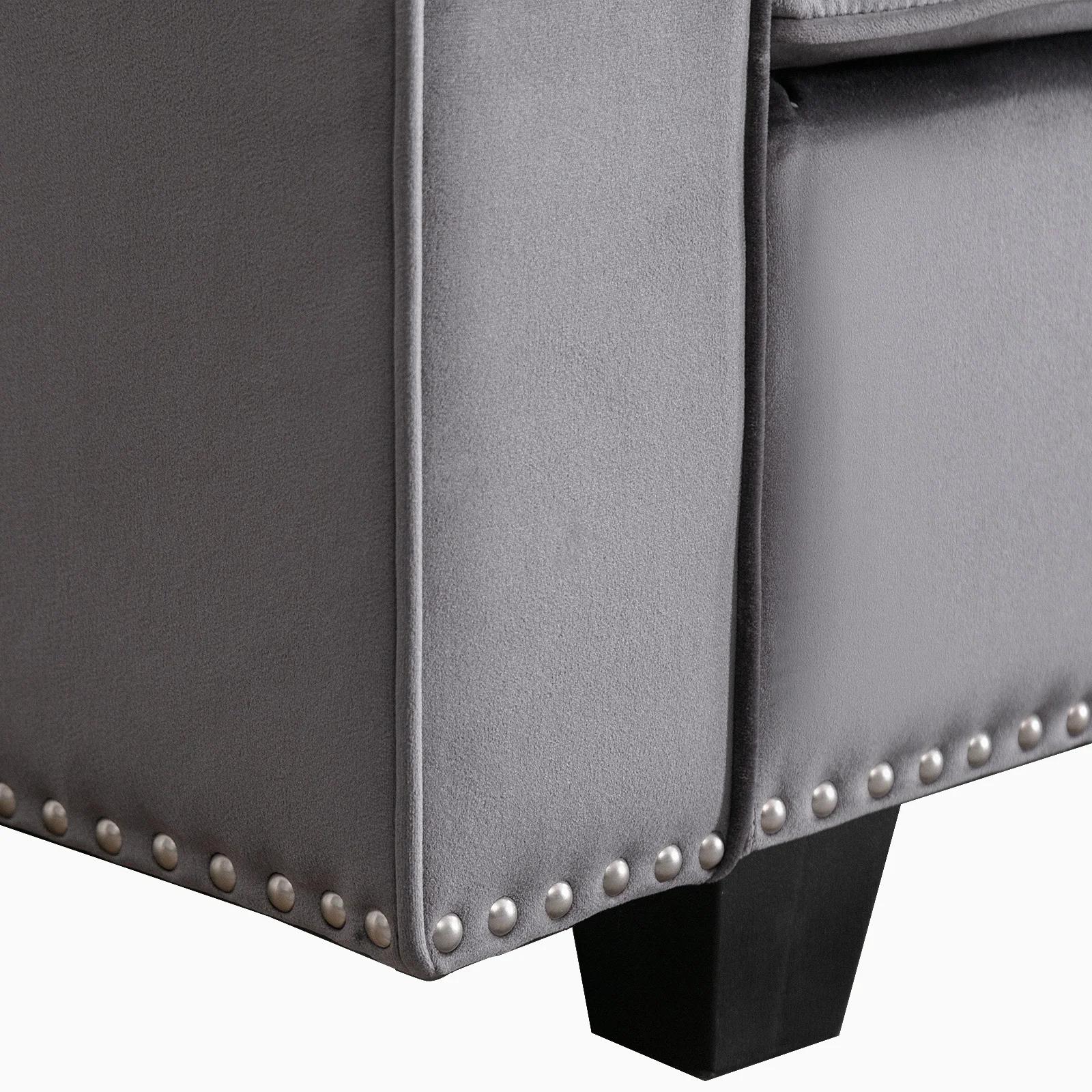 HORGgland-Canapé convertible en forme de L en U, canapé confortable, canapé modulaire, 4 places, 3 o