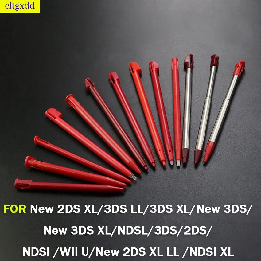 Cltgxdd-Stylet rétractable en métal, pour NDSL/DS/Lite/NDSi/NDS/Wii, en plastique rouge, pour 2DS 3D