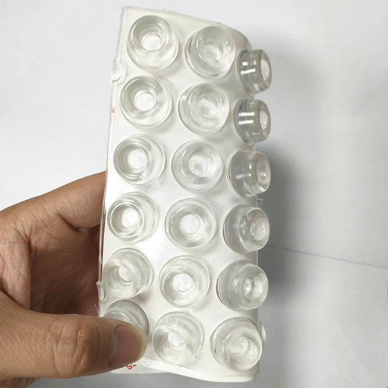 Tampon de protection en PVC transparent, pare-chocs d'amortissement en caoutchouc auto-adhésif, buté