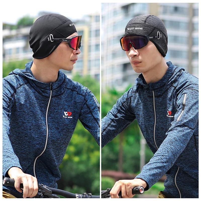 WEST BIKING – casquette de cyclisme en polaire pour hommes, coupe-vent thermique, doublure de casque