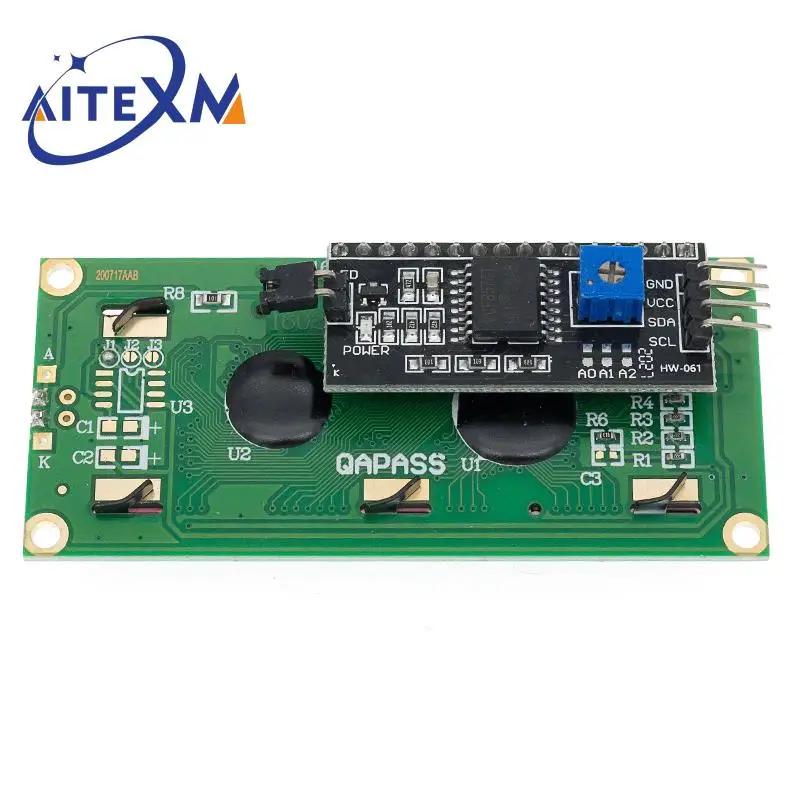 HOPP1602-Écran LCD Bleu/Jaune Vert, Wild 5V pour Ardu37, 16x2, Rick PCF8574T PCF8574 IIC I2C, 1602