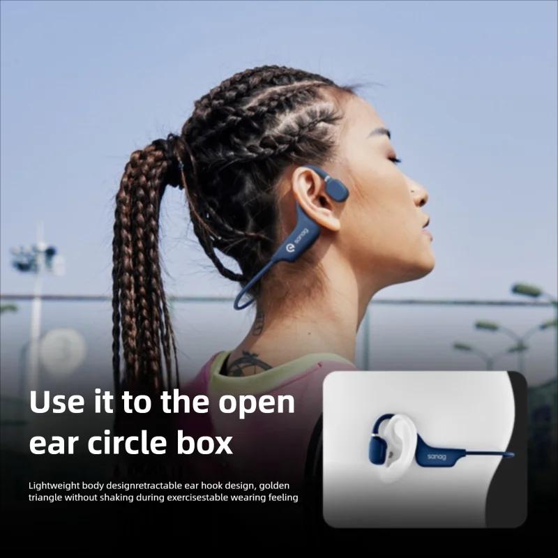 Sanag A5X véritable Conduction osseuse casque sans fil Sport oreille ouverte Bluetooth écouteurs 3D