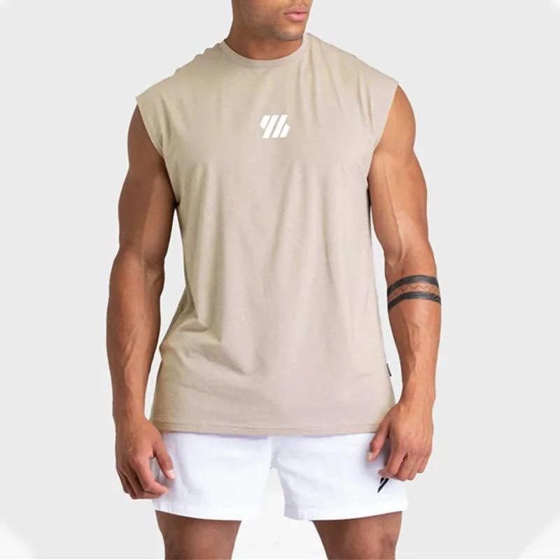 Gilet sport homme sans manches 2025 - Débardeur fitness large épaules séchage rapide maille