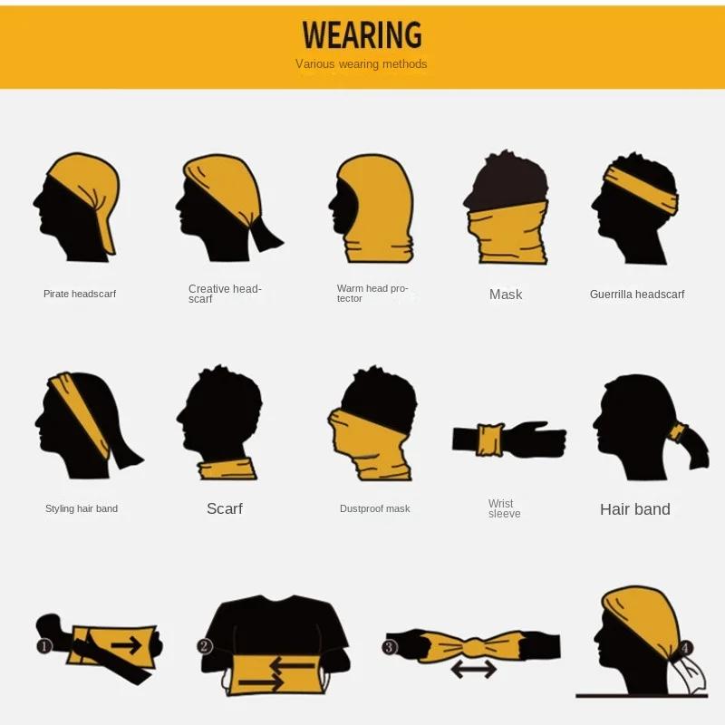 Bandana d'extérieur pour hommes, cagoule sans couture, chauffe-cou, écharpe de cyclisme, moto, coupe