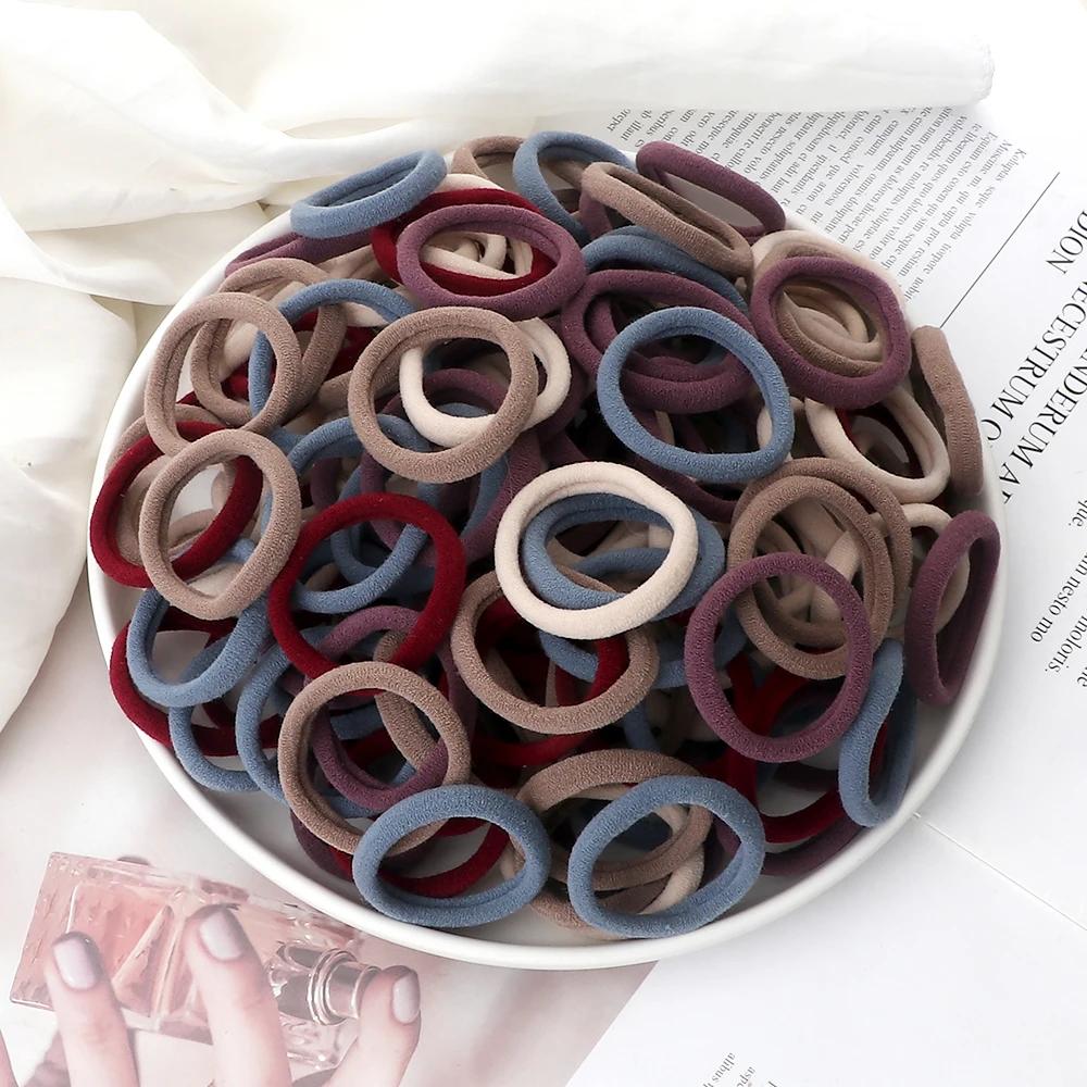 50 pièces femmes fille couleurs mélangées bandes de cheveux 4cm attaches de cheveux de base bandeau